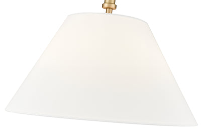 13.25'' Adorra Vintage BrassWhite 3 Light Semi-Flush Mount