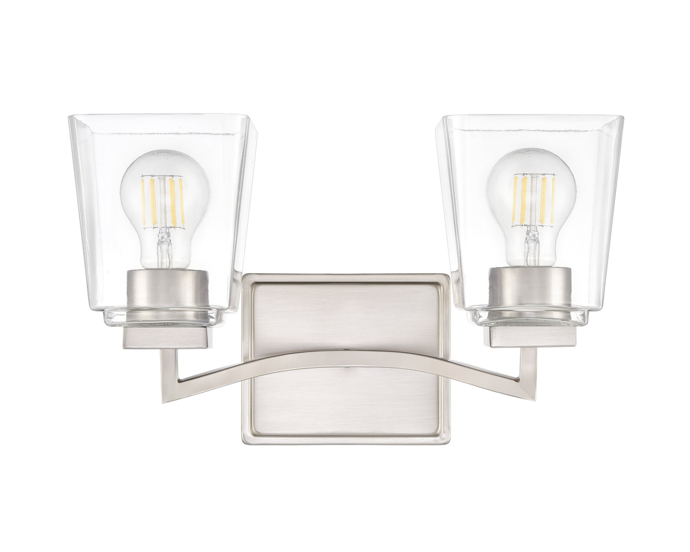 14'' Avenna Brushed Nickel 2 Light Bath Vanity