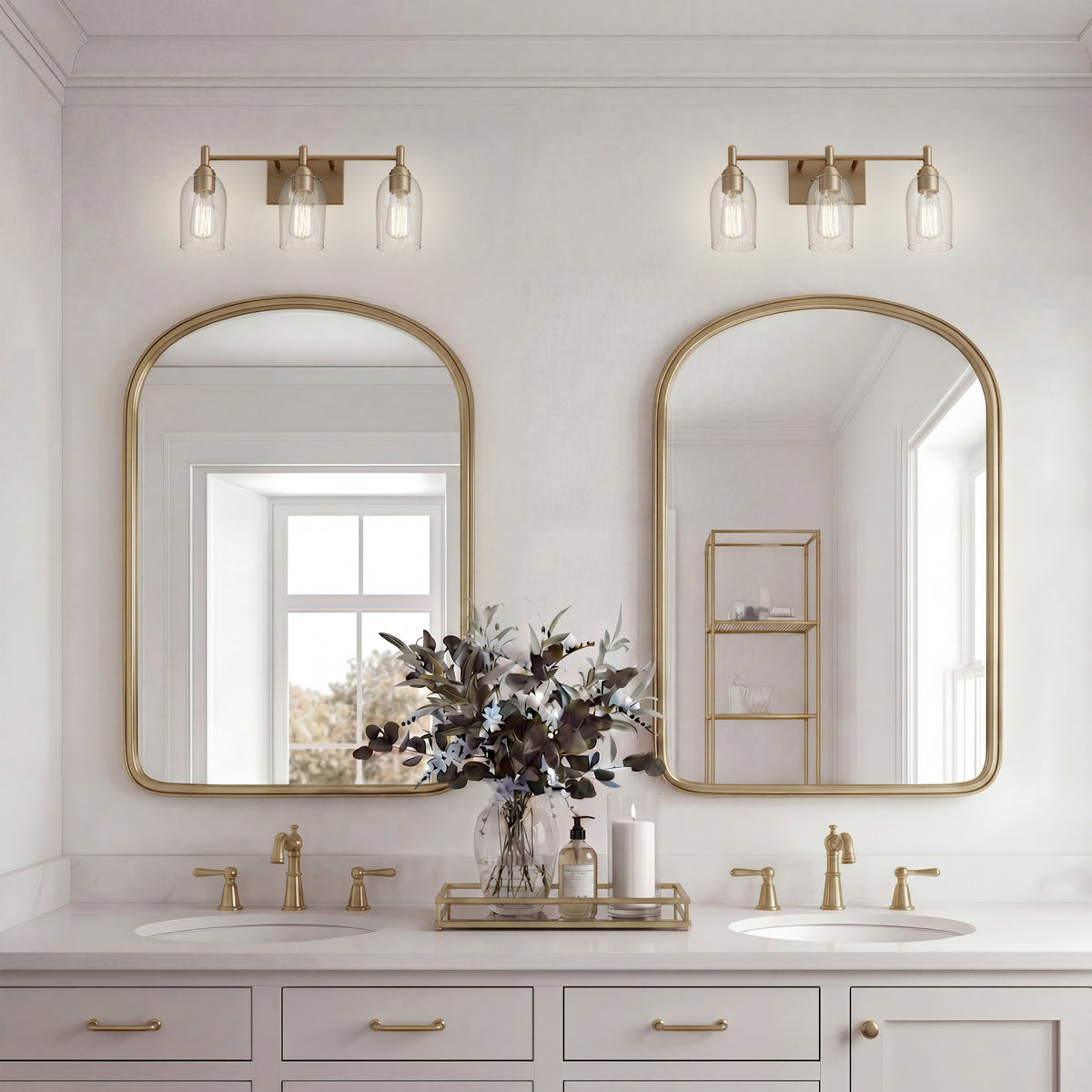 22'' Arlett Modern Gold 3 Light Bath Vanity