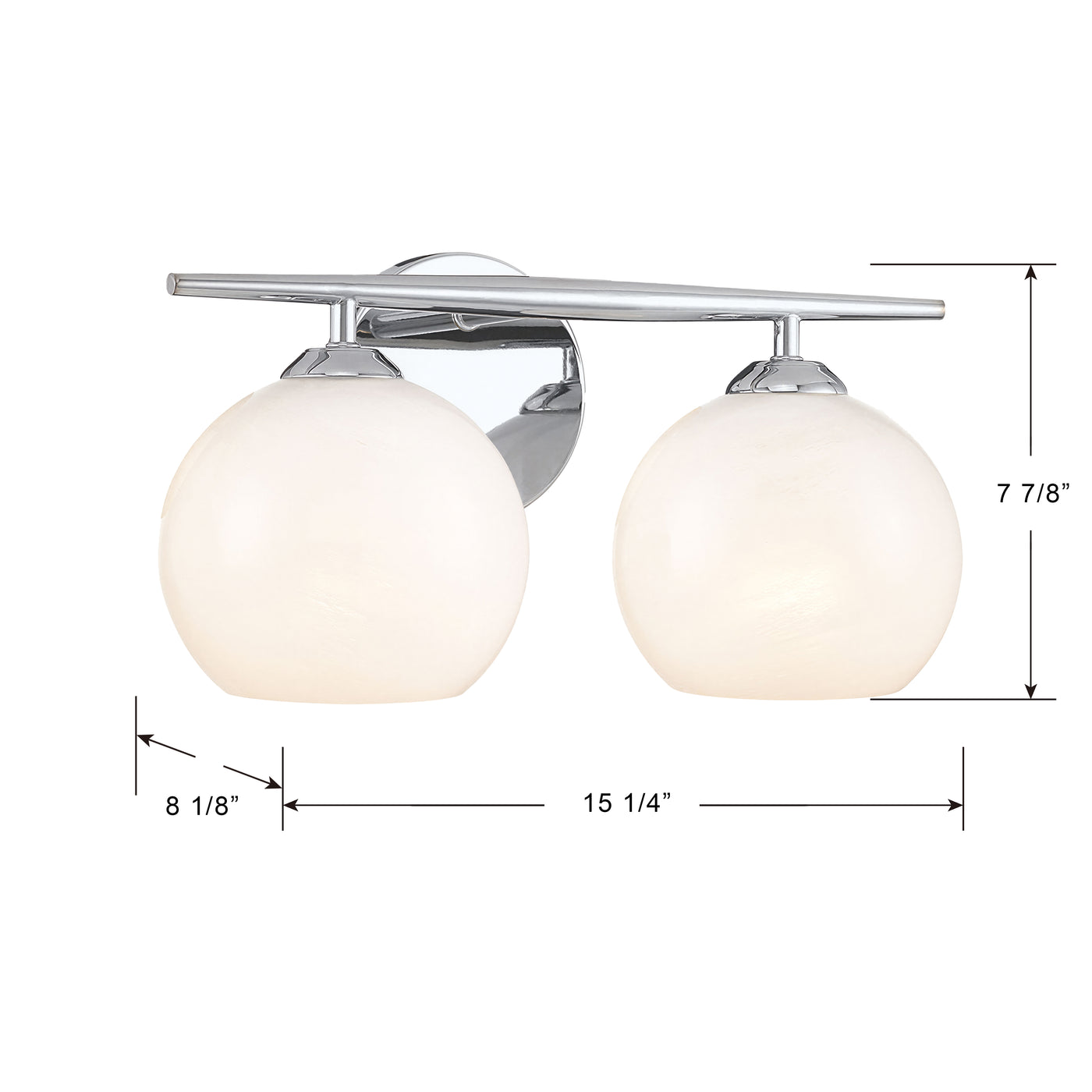15.25'' Kimorra Chrome 2 Light Bath Vanity