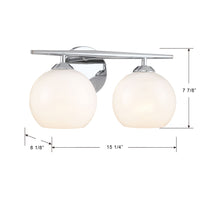 15.25'' Kimorra Chrome 2 Light Bath Vanity
