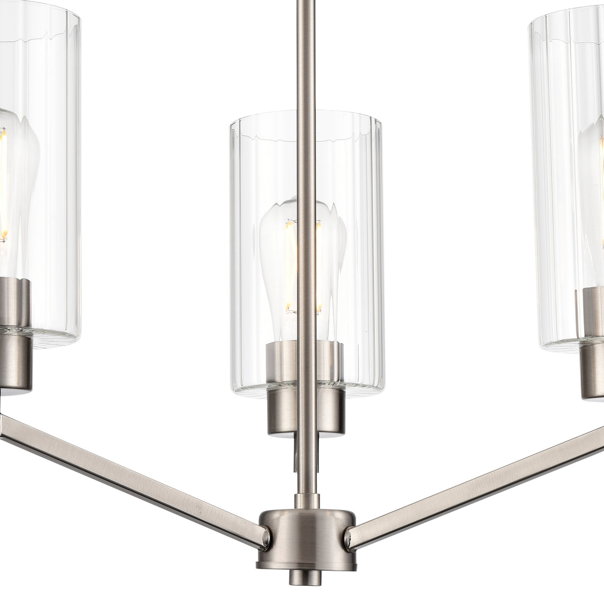 22.25'' Beverlly Brushed Nickel 3 Light Chandelier