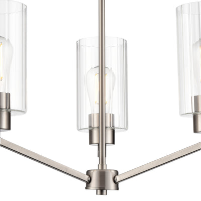 22.25'' Beverlly Brushed Nickel 3 Light Chandelier