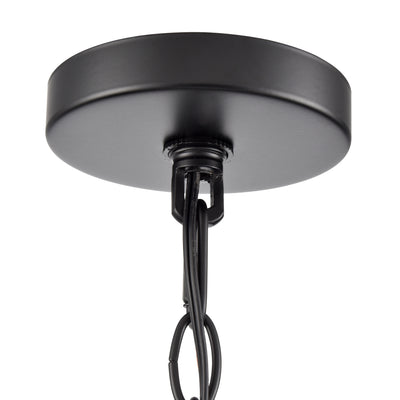 22'' Chastine Matte Black 5 Light Chandelier