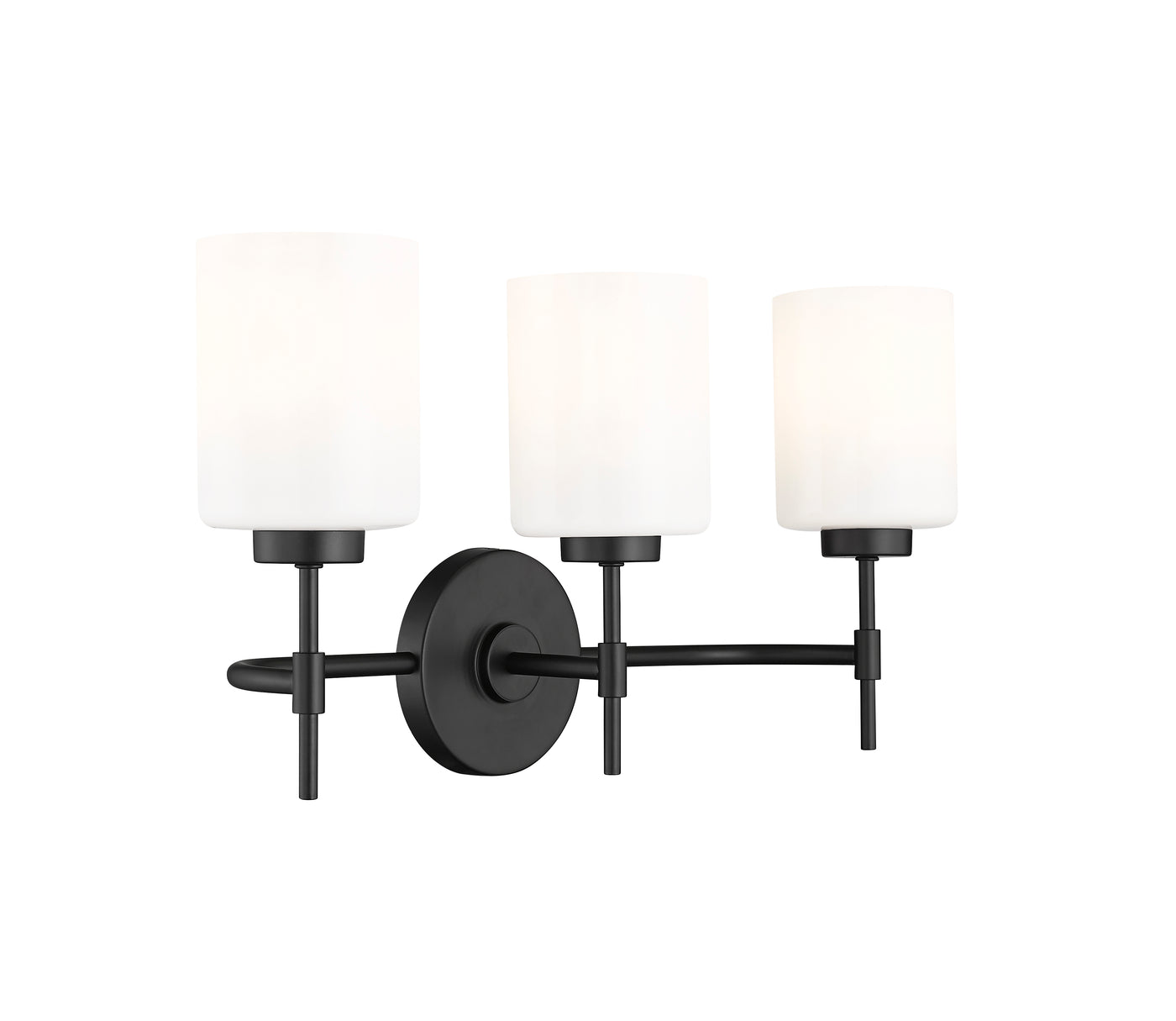 22'' Keylee Matte Black 3 Light Bath Vanity