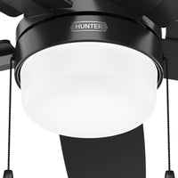52 inch Anisten Matte Black Ceiling Fan with LED Light Kit and Pull Chain