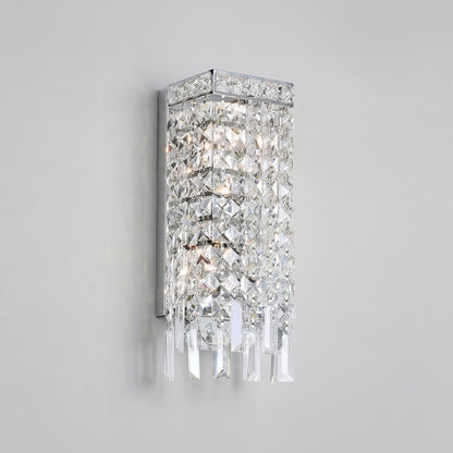 Colosseum 2 Light Chrome Wall Sconce with Crystals