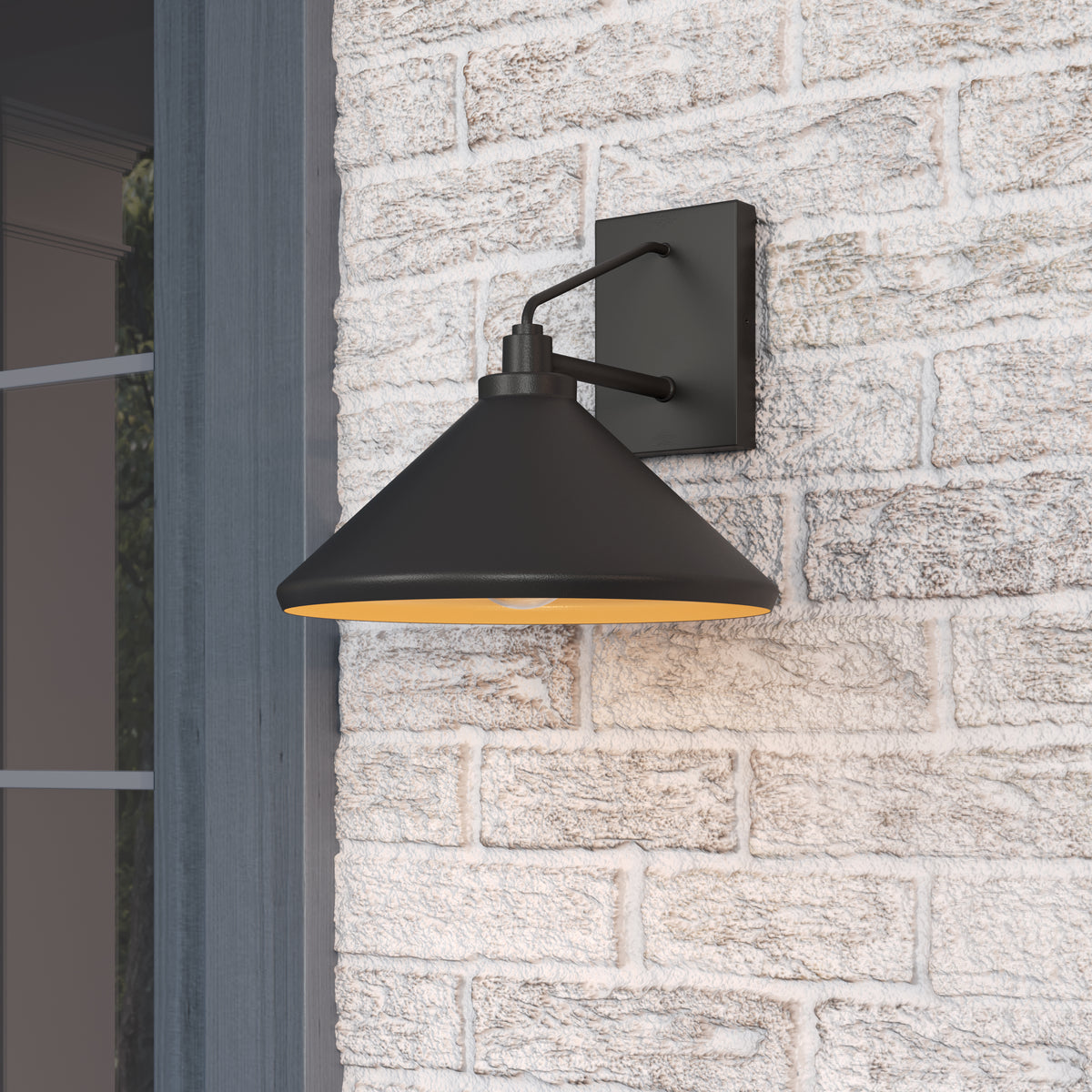 9-inch Vectra Powder Coated Black 1-Light Outdoor Wall Sconce