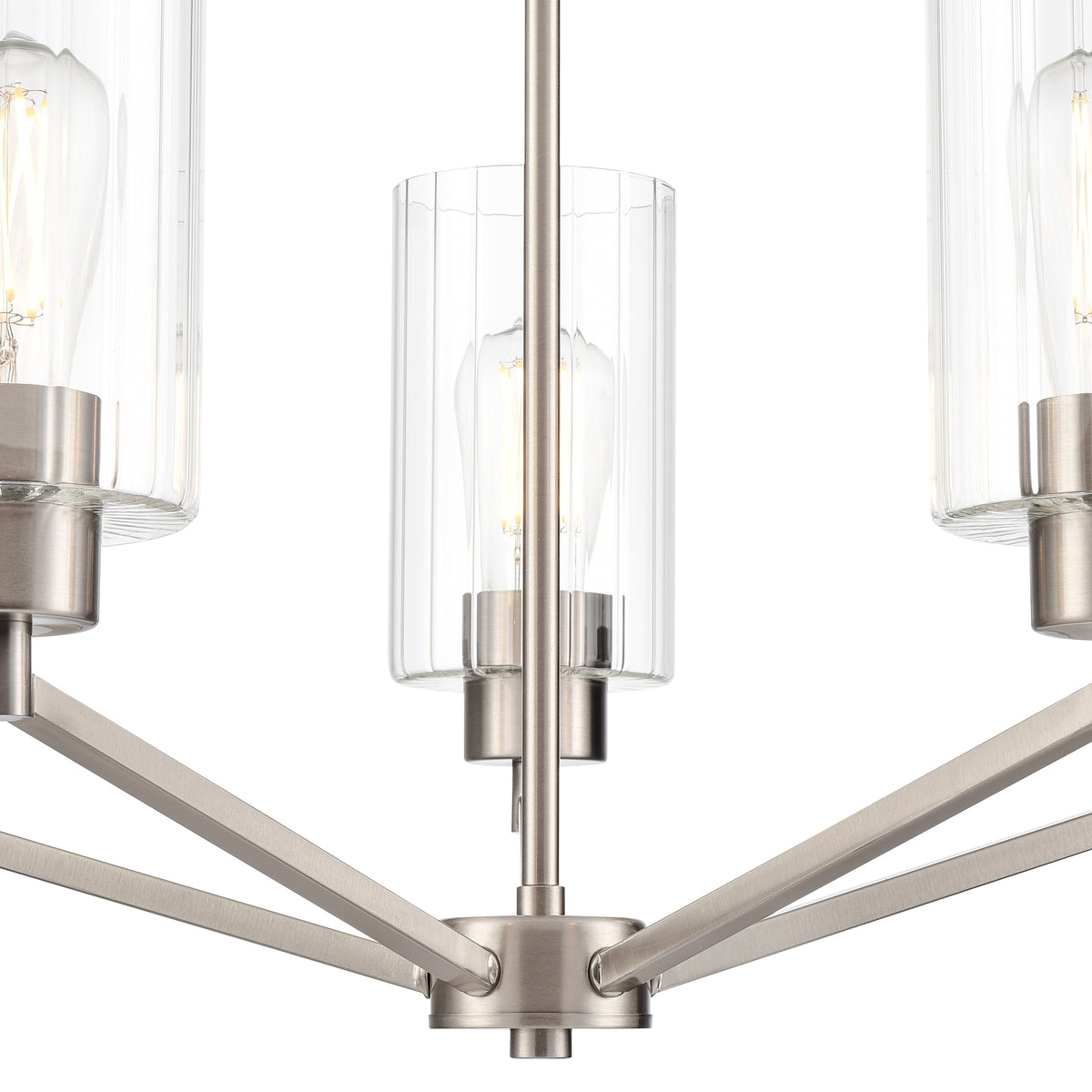 22.25'' Beverlly Brushed Nickel 5 Light Chandelier