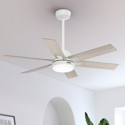 52 inch Georgetown ENERGY STAR® HunterExpress Fresh White Ceiling Fan with LED Light Kit and Handheld Remote