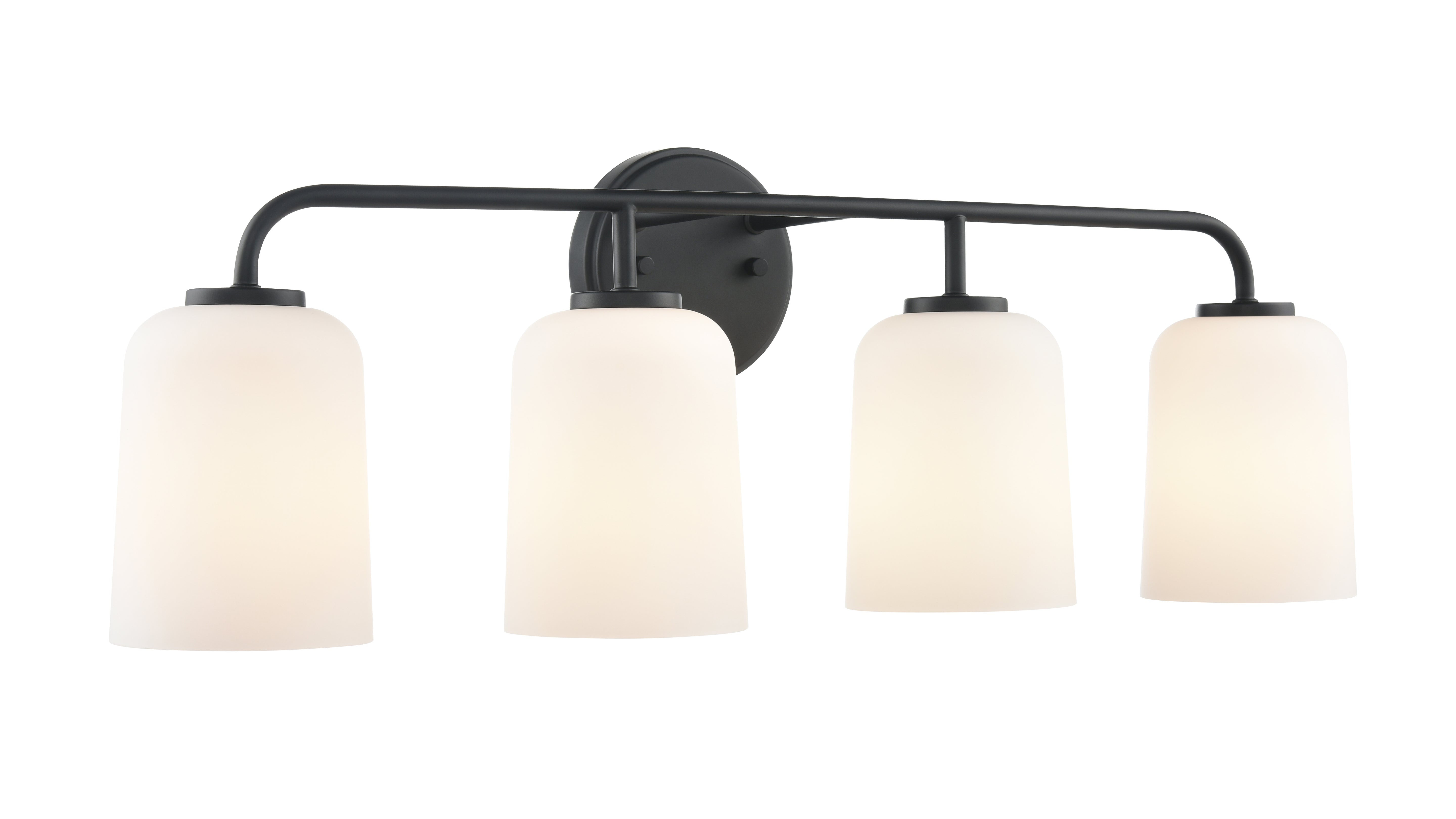 28'' Laphia Matte Black 4 Light Bath Vanity