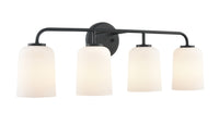 28'' Laphia Matte Black 4 Light Bath Vanity