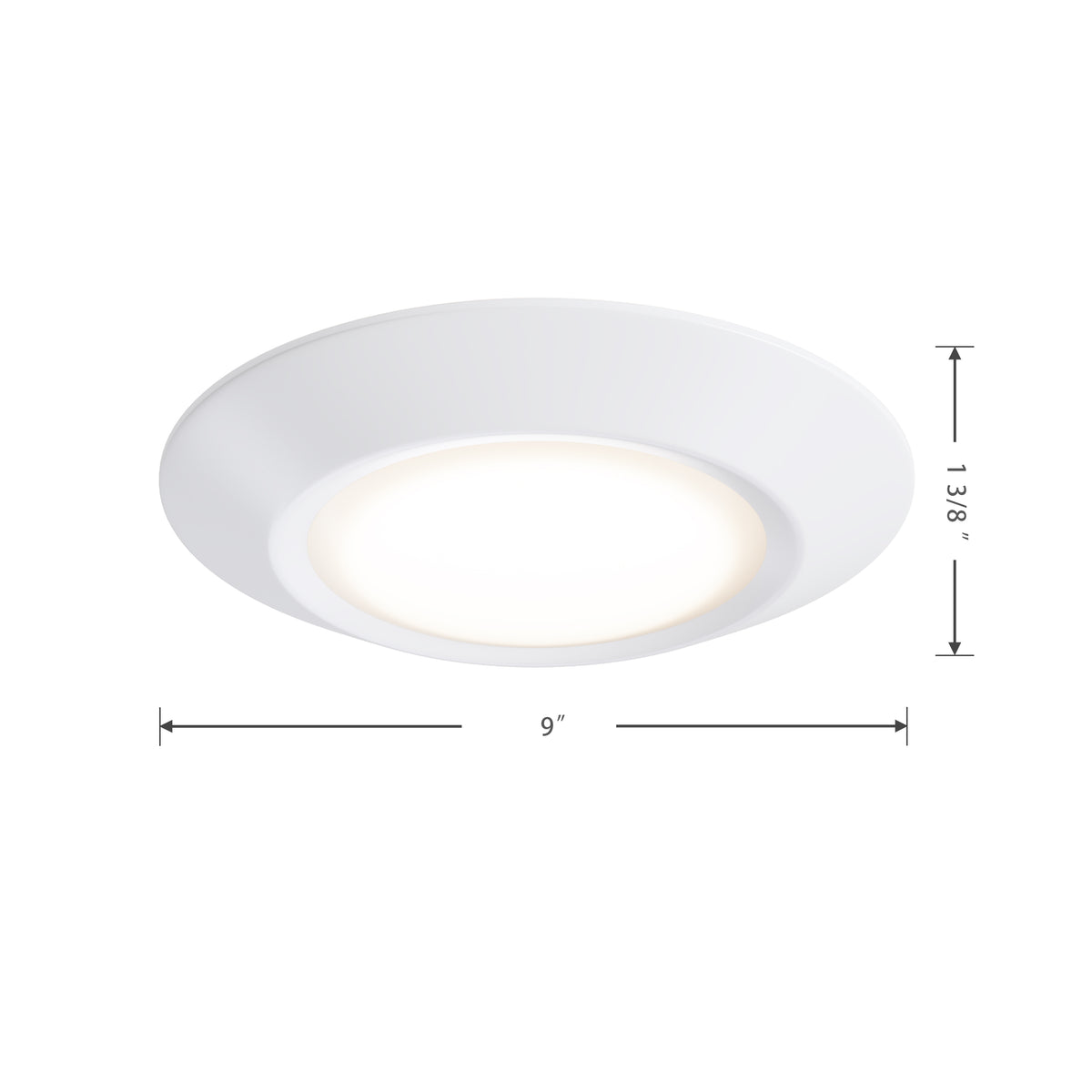 9-inch White Wall Light