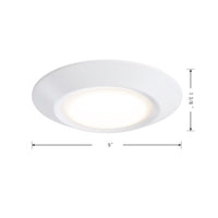 9-inch White Wall Light