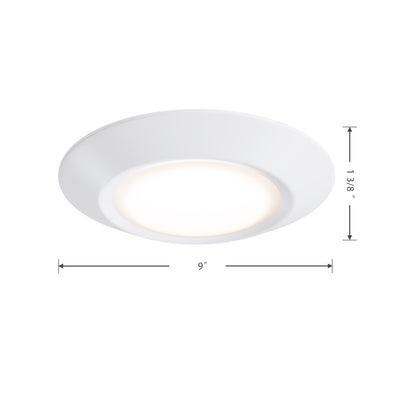 9-inch White Wall Light