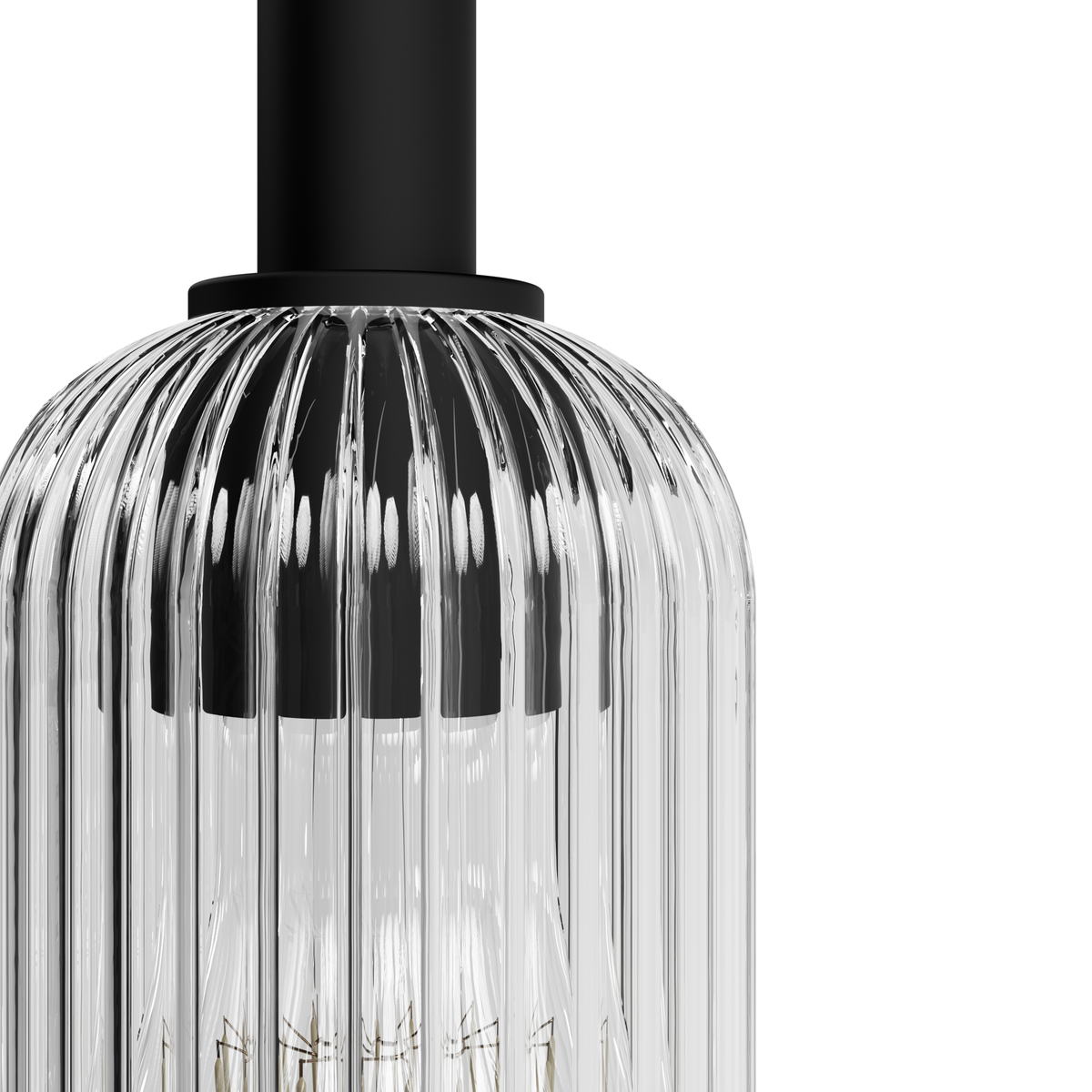 Beverly Glen 4-inch 1-light Matte Black Pendant with Clear Glass