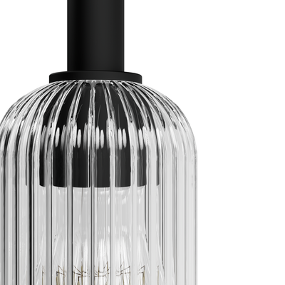 Beverly Glen 4-inch 1-light Matte Black Pendant with Clear Glass