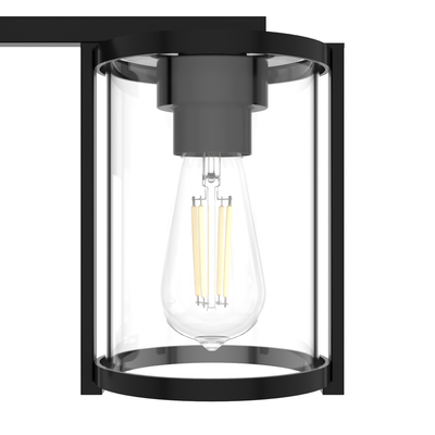 Astwood 33.25-inch 4-light Matte Black Vanity Light with Clear Glass