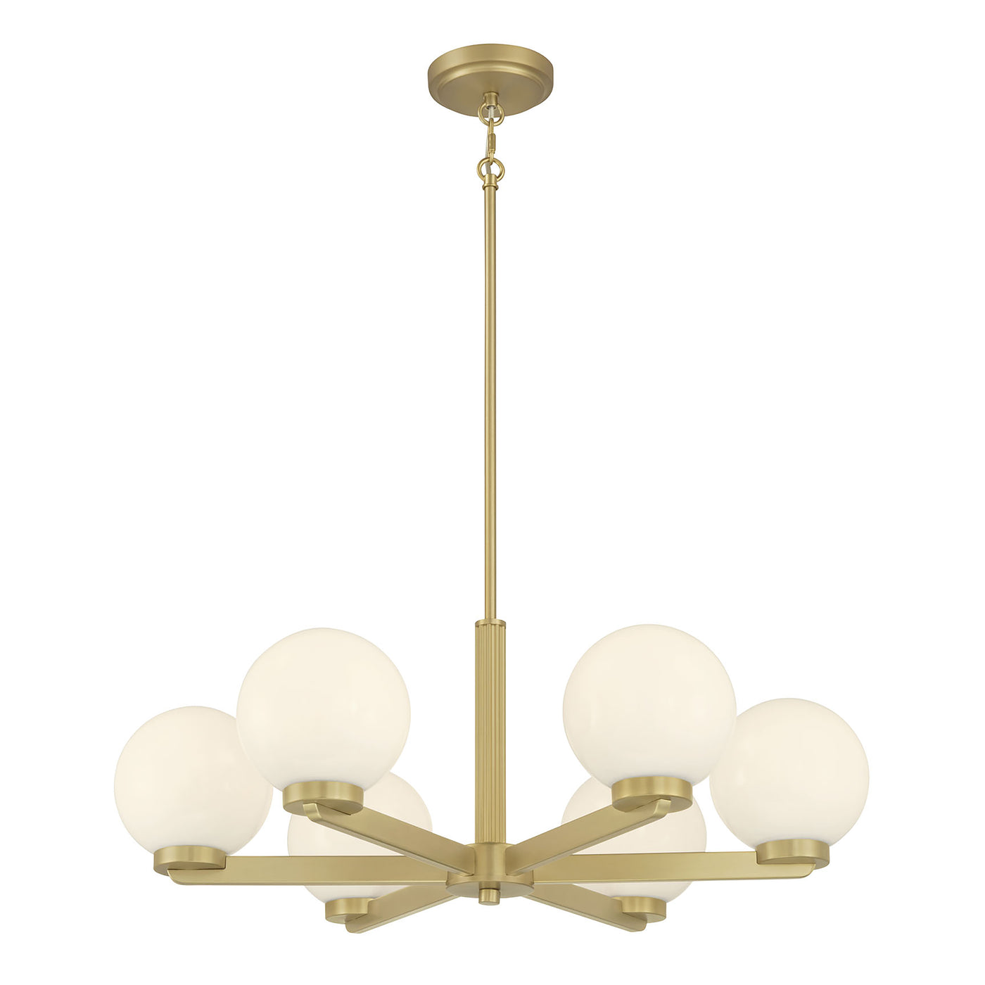 10.5'' Ardeva Vintage Brass 6 Light Chandelier