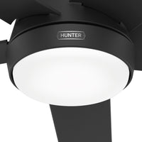 52 inch Skyflow Matte Black WeatherMax Indoor / Outdoor Ceiling Fan with LED Light Kit and Wall Control