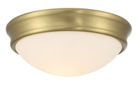 4'' Baumann Vintage Brass 1 Light Flush Mount