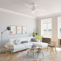 52 inch Zayden Fresh White Ceiling Fan with LED Light Kit and Handheld Remote