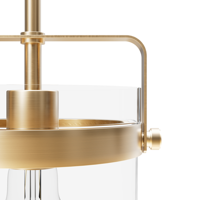 Karloff 7.5-inch 1-light Alturas Gold Lantern Pendant with Clear Glass