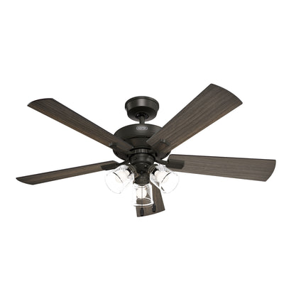 52 inch Crestfield HunterExpress Noble Bronze Ceiling Fan with LED Light Kit and Pull Chain