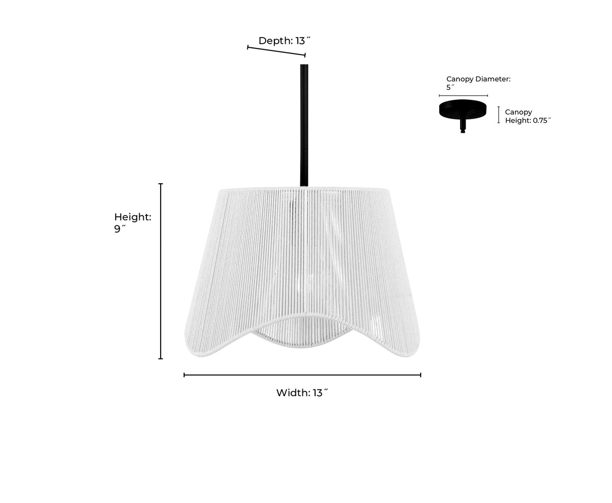 9'' Tulara Vintage Brass 1 Light Pendant