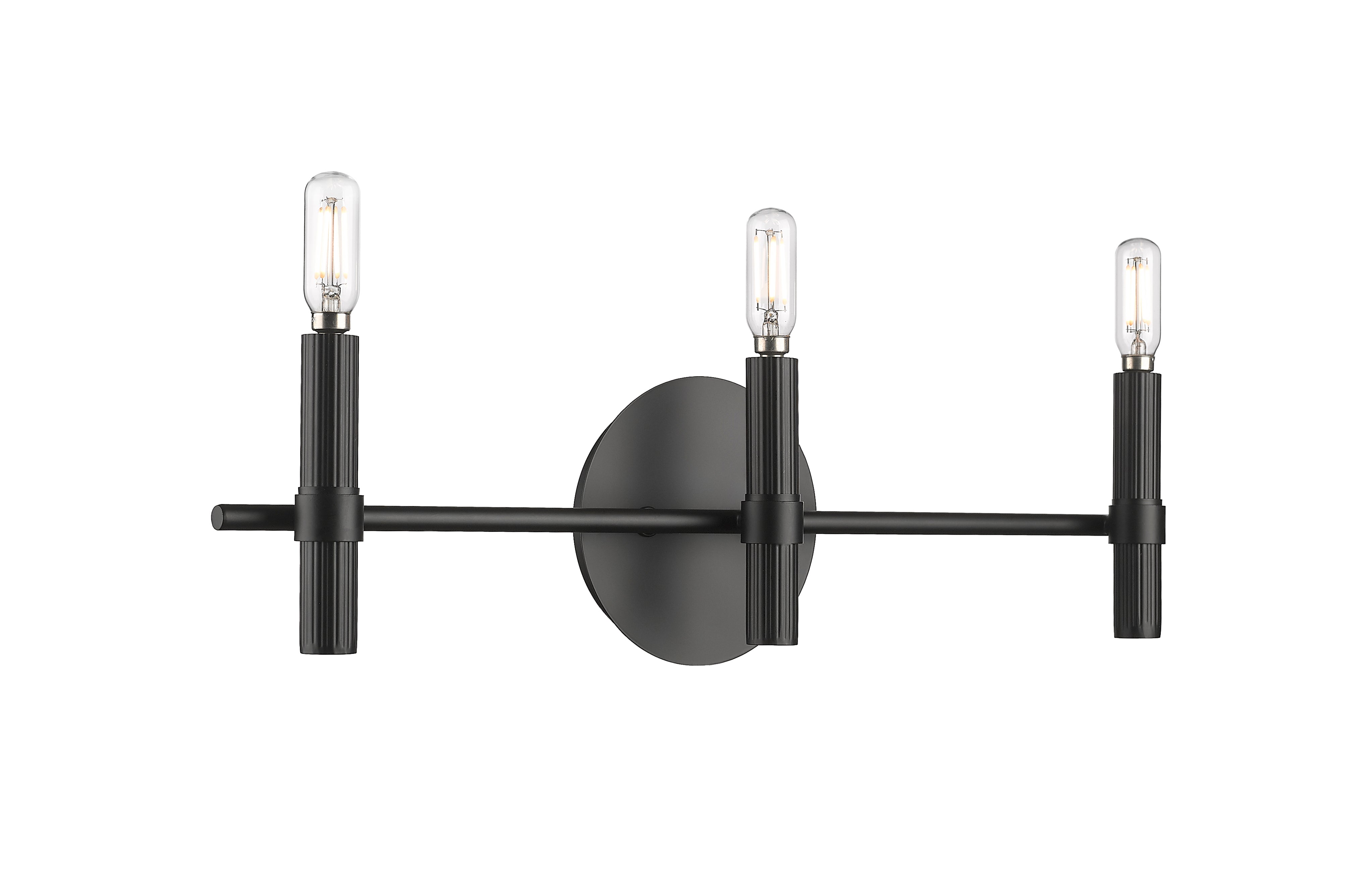 22'' Skyva Matte Black 3 Light Bath Vanity