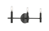 22'' Skyva Matte Black 3 Light Bath Vanity