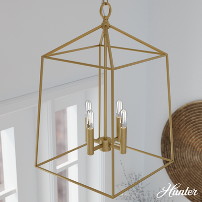 Fair Oaks 13-inch 4-light Luxe Gold Lantern Pendant