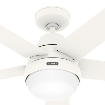 60 inch Aerodyne Wi-Fi ENERGY STAR® Matte White Ceiling Fan with LED Light Kit and Handheld Remote
