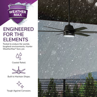 60 inch Skysail ENERGY STAR® Matte Black WeatherMax Indoor / Outdoor Ceiling Fan with LED Light Kit and Wall Control
