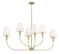 29'' Mairbourne Vintage Brass 6 Light Linear Chandelier