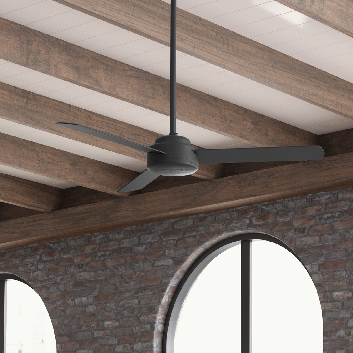 52 inch Presto Matte Black Ceiling Fan and Wall Control