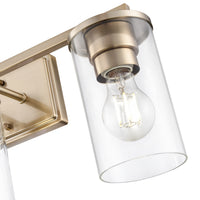 22-inch Verlana Modern Gold 3-Light Clear Glass Bathroom Vanity Light