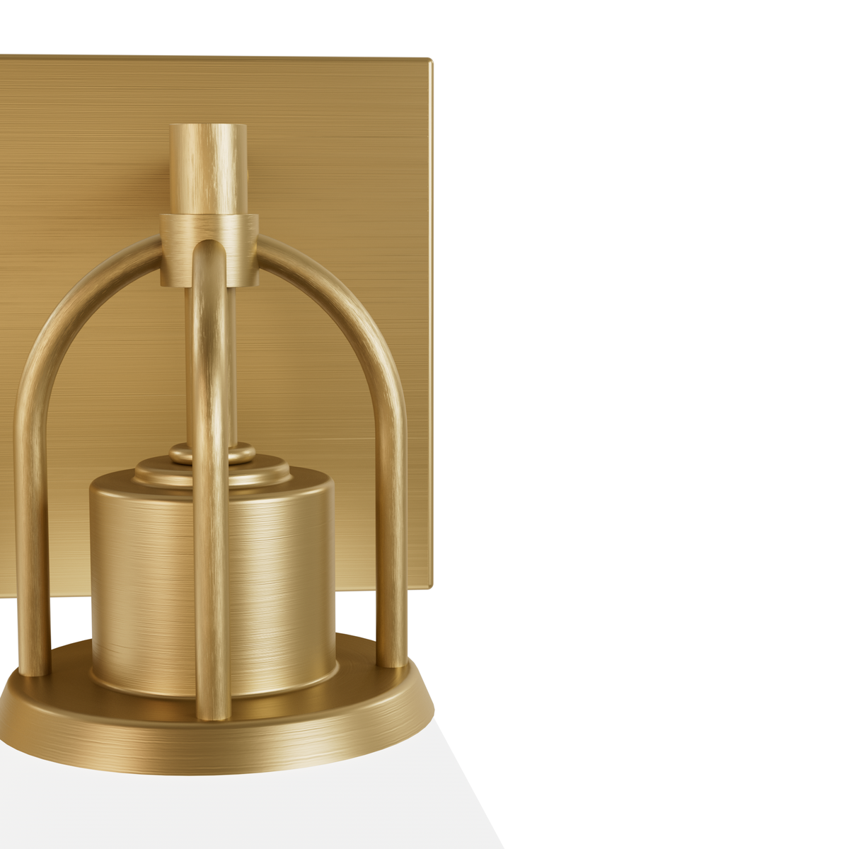 Carrington Isle 27.25-inch 3-light Luxe Gold Vanity Light with Cased White Glass