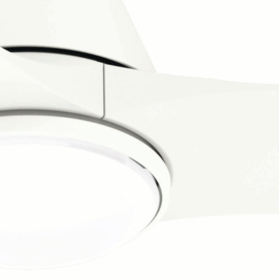 60 inch Aeronaut Wi-Fi ENERGY STAR® Matte White Damp Rated Ceiling Fan with LED Light Kit and Remote