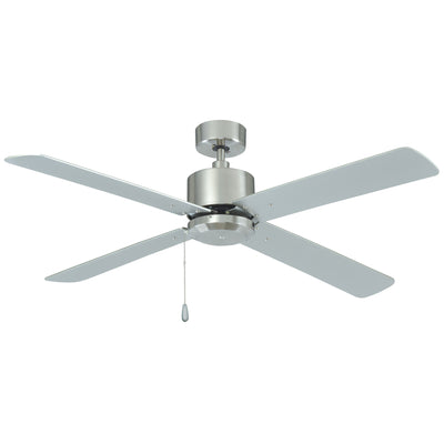 52 Inch Aldea AC Brushed Nickel Indoor Ceiling Fan 4-Blade