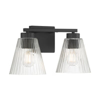 13.75'' Riville Matte Black 2 Light Bath Vanity