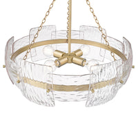 21.75'' Sinclara Vintage Brass 4 Light Pendant