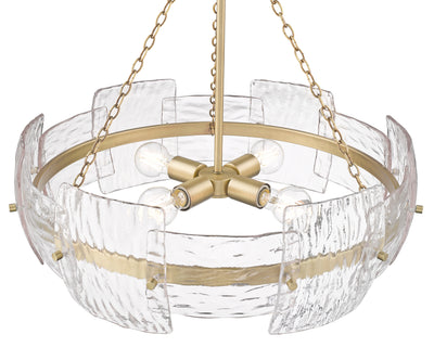 21.75'' Sinclara Vintage Brass 4 Light Pendant