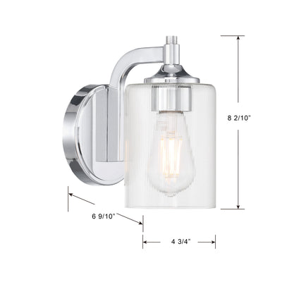 5'' Ryehouse Chrome 1 Light Wall Sconce
