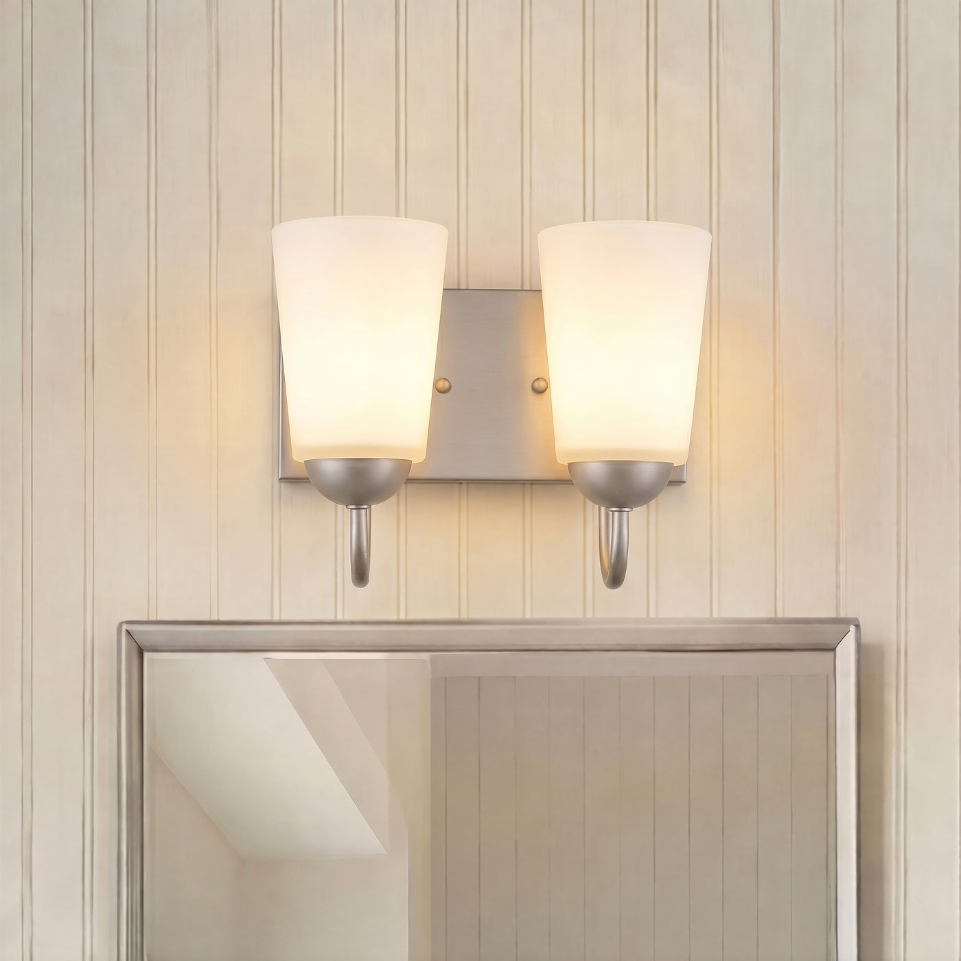 10'' Ivey Lake Satin Nickel 2 Light Bath Vanity