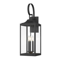 8.75'' Halston Powder Coated Black 3 Light Lantern