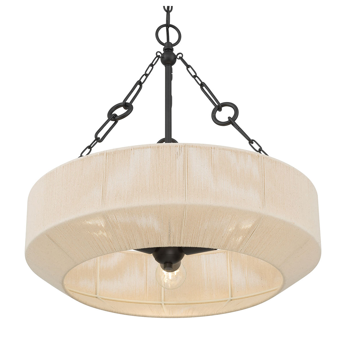 21.5'' Tresselle Matte Black 3 Light Pendant