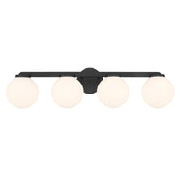 30.25'' Ardeva Matte Black 4 Light Bath Vanity