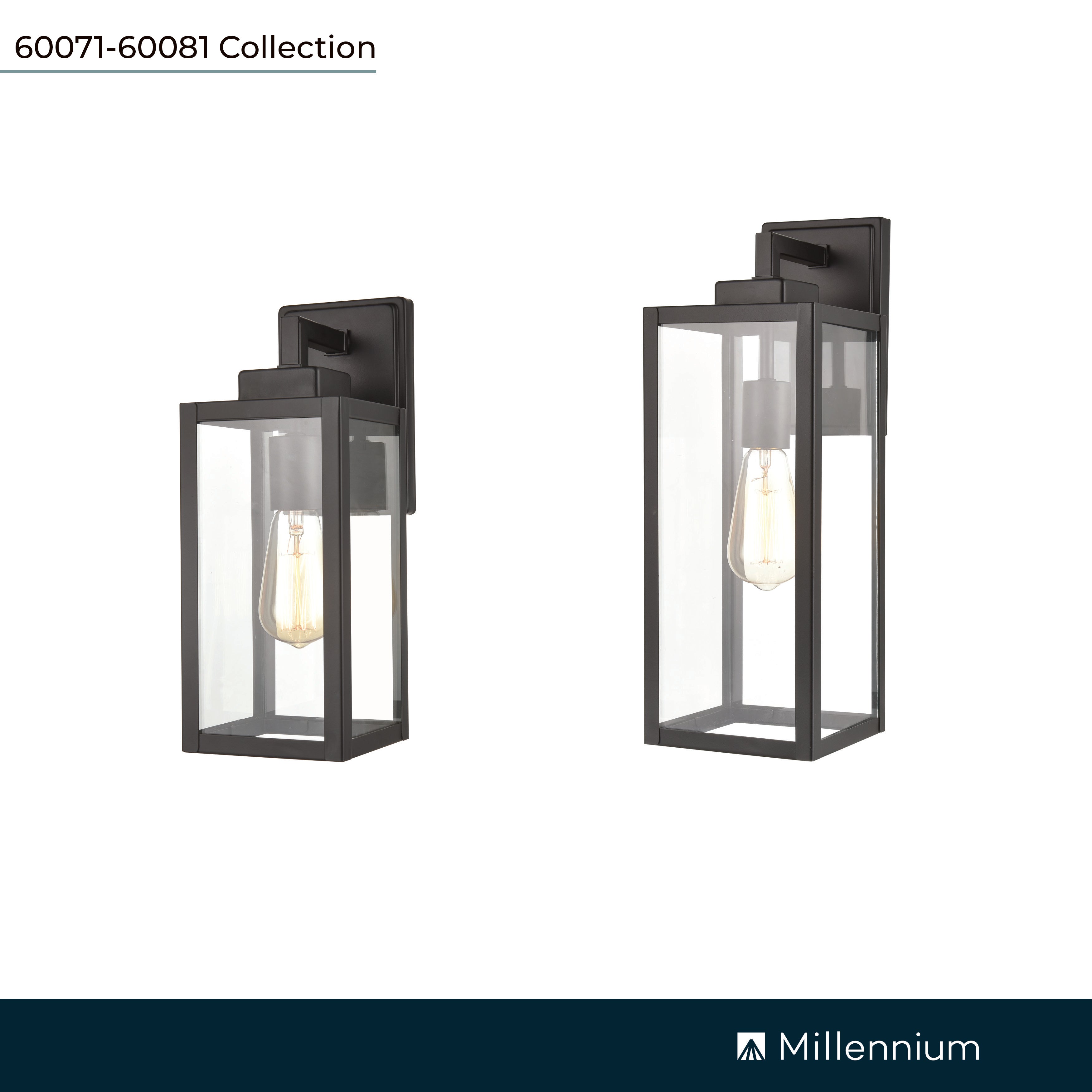5''  Powder Coated Black 1 Light Wall Sconce