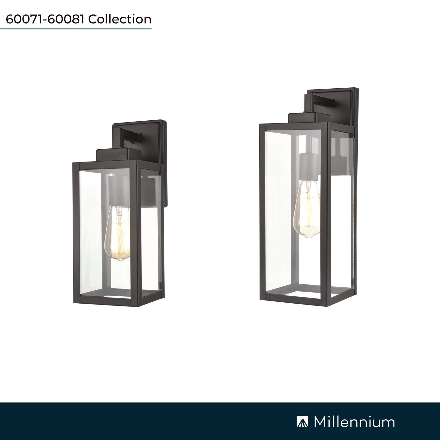 6''  Powder Coated Black 1 Light Wall Sconce